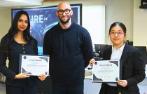 qLegal students with their AI Talks competition awards