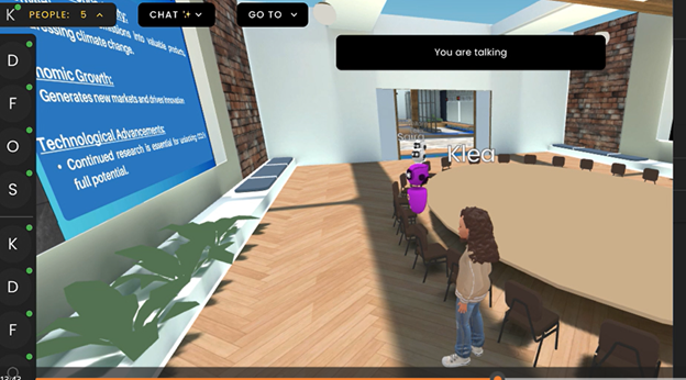 Student co-created spaces in Frame VR