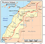 This is a general map of Western Sahara. The Polisario Front controls the area to the east of the berm, while Morocco controls the area to the west.