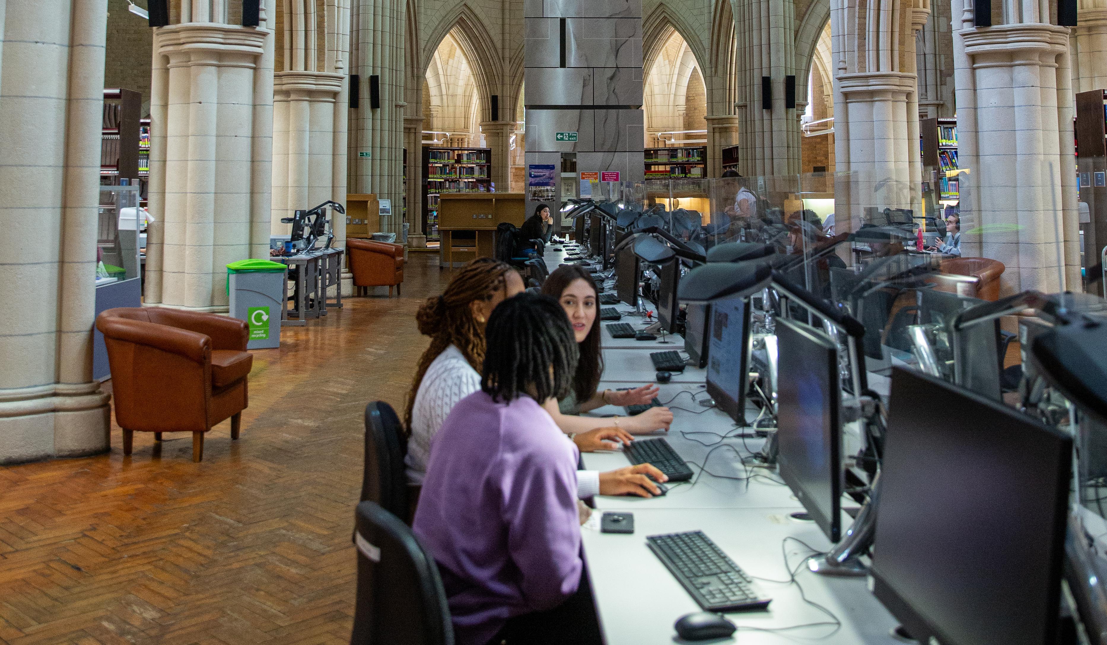 Students using PCs