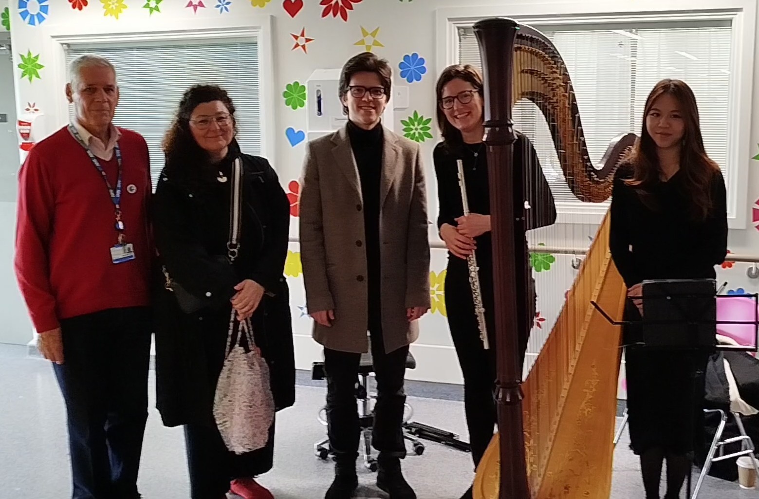 Musicians performing at the Royal London Hospital