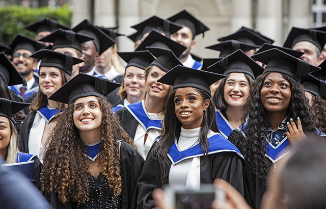 Students at their graduation ceremony