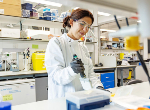 Queen Mary student in a laboratory