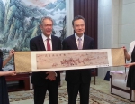 President and Principal Simon Gaskell with Professor Wang Jinsong, President of Northwestern Polytechnical University (NPU) 