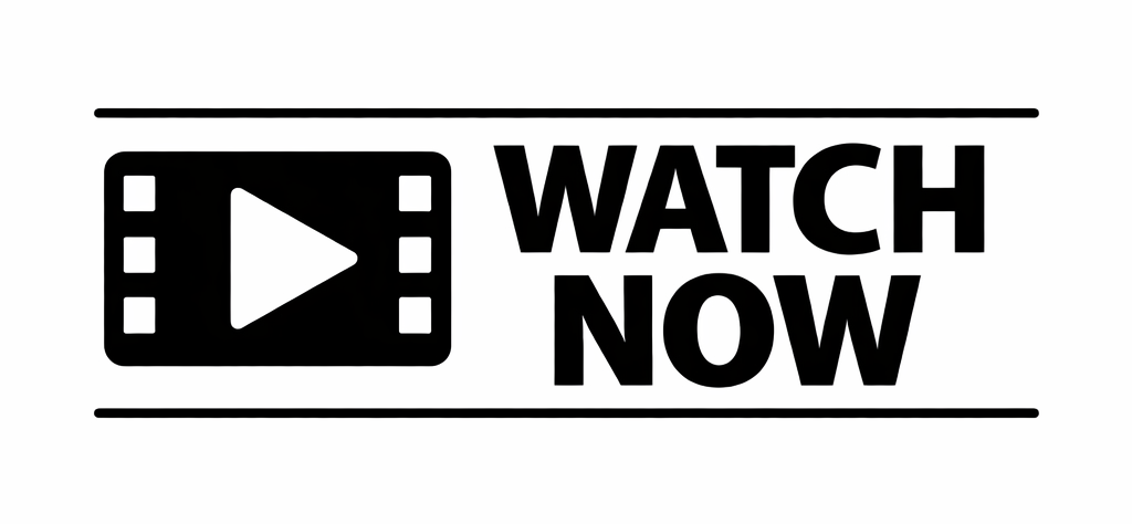 Watch Now written in bold caps next to icon of a section of film reel tape and a play button in centre.